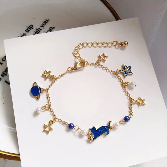Trang sức Kawaii: BST mèo ngắm trăng