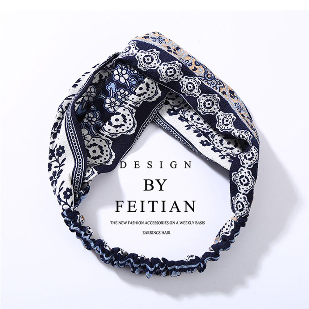 Khăn Turban Thắt Nút Họa Tiết Hoa Phong Cách Hàn Quốc Thời Trang Cho Nữ