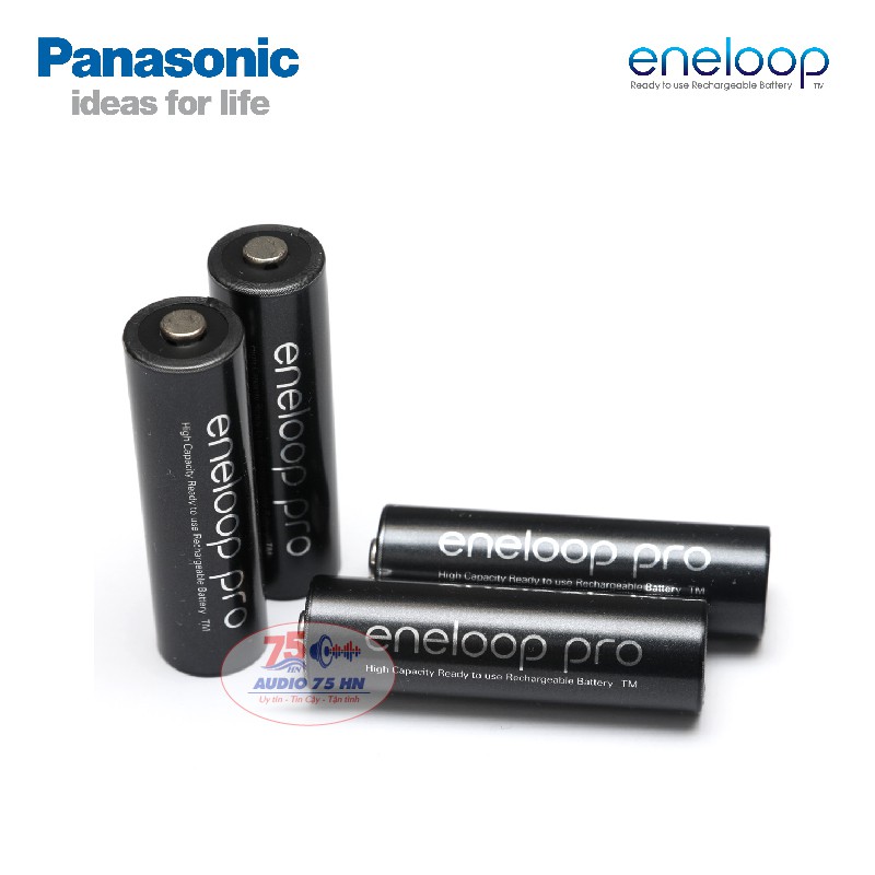 Vỉ 04 viên Pin AA Pin sạc Panasonic Eneloop Pro 2500 mAh Made in Japan