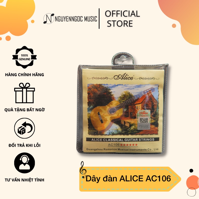 Dây Đàn Guitar Acoustic Alice A106 - Dây Thông Dụng Nhất Cho Bạn Mới