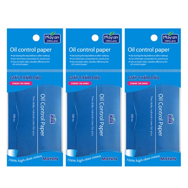 Combo 3 Giấy Thấm Dầu Mayan (100 Tờ / Gói)