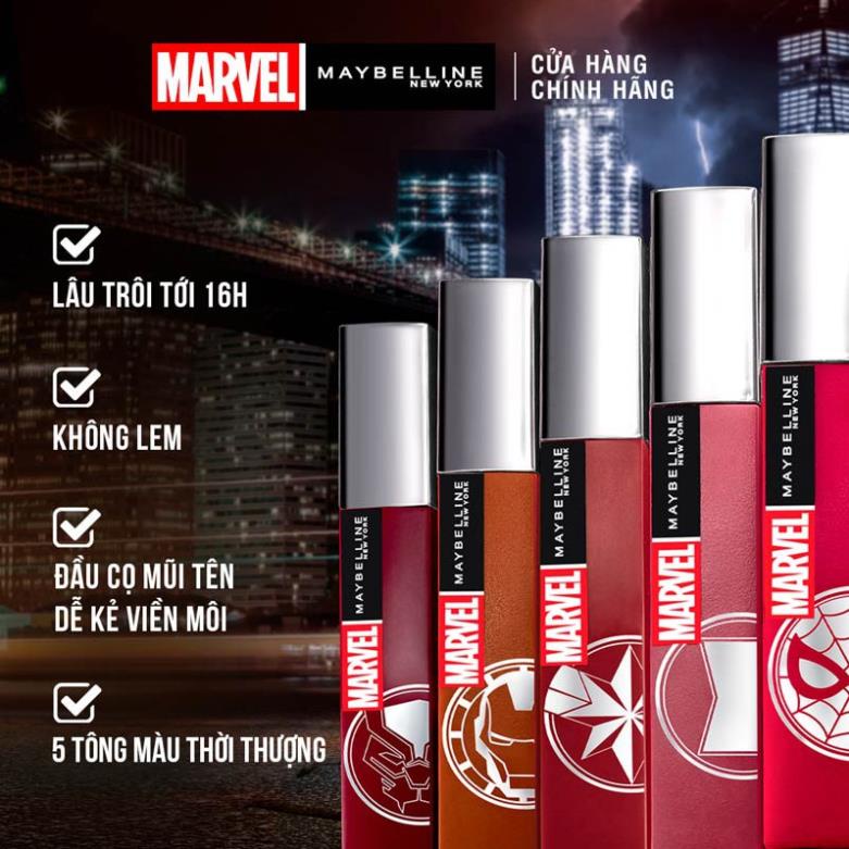 Son Kem Lì 16H Lâu Trôi Maybelline Super Stay Matte Ink (Phiên Bản Giới Hạn Marvel) 💋