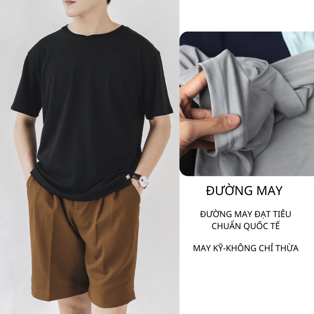 [8 MÀU] Áo Thun Nam Cổ Tròn Đẹp Trơn Có Màu Đen,...Áo Thun Nam Trơn Cao Cấp ,Thấm Hút Tốt - ATGS - GUSTA | BigBuy360 - bigbuy360.vn