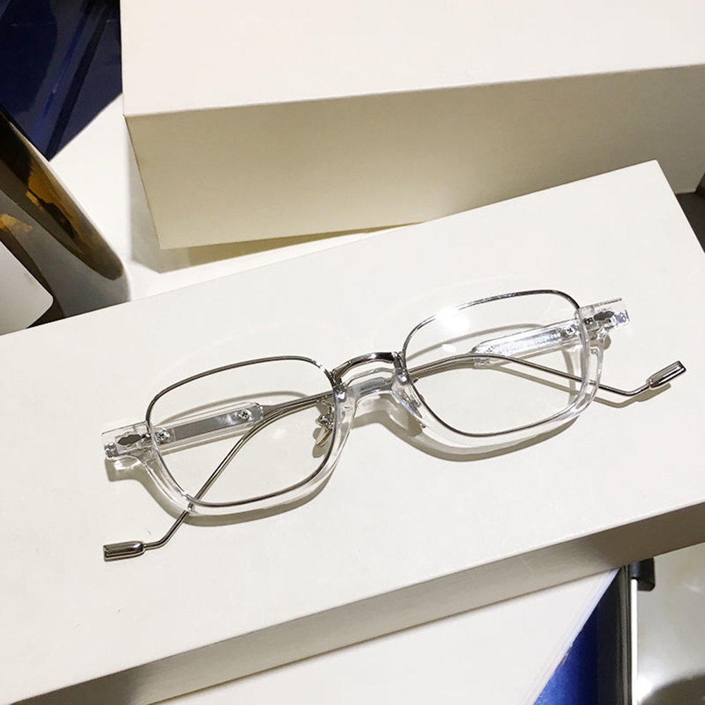 Fashion Metal Frame Half Frame Women Men Sunglasses Light Color Lens Photo Glasses Sunglasses