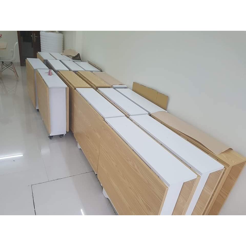 [UP SALE]  Bàn ăn gỗ thông minh kèm bánh xe.BATM5 | BigBuy360 - bigbuy360.vn