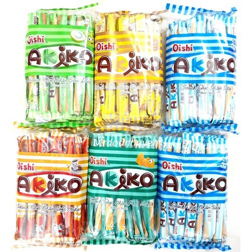 Bánh Snack Que Akiko Oishi Các Vị Gói 160g