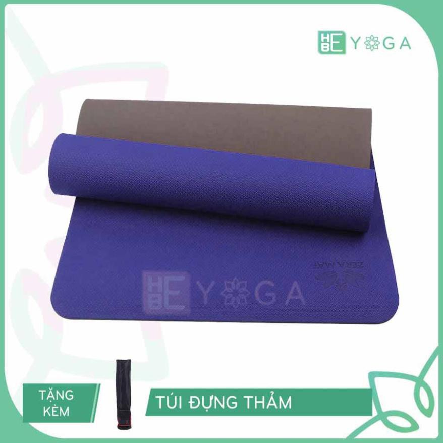 Thảm Tập Yoga Zera Mat TPE 8mm 2 Lớp Cao Cấp Tặng Kèm Túi Và Dây