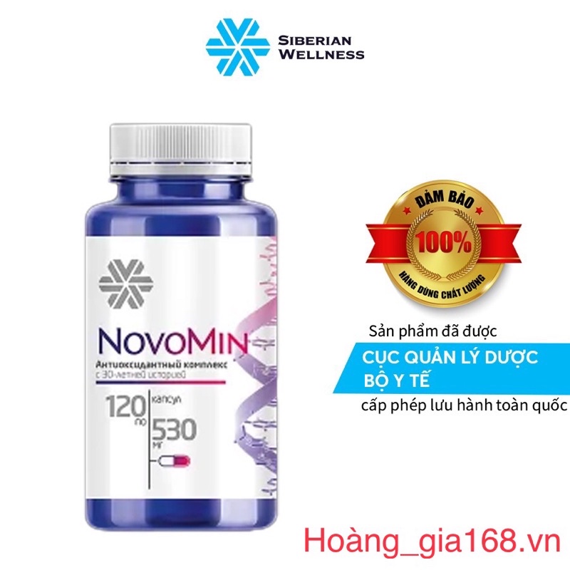 Novomin Siberian chính hãng Viên uống tăng sức đề kháng, chống oxy hóa,phục hồi tế bào khỏe mạnh Novomin – 120 viên