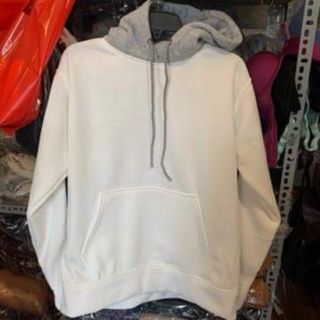 ÁO HOODIE♥️FREESHIP♥️ NỈ 3LINES PHỐI NÓN XÁM - MÀU TRẮNG