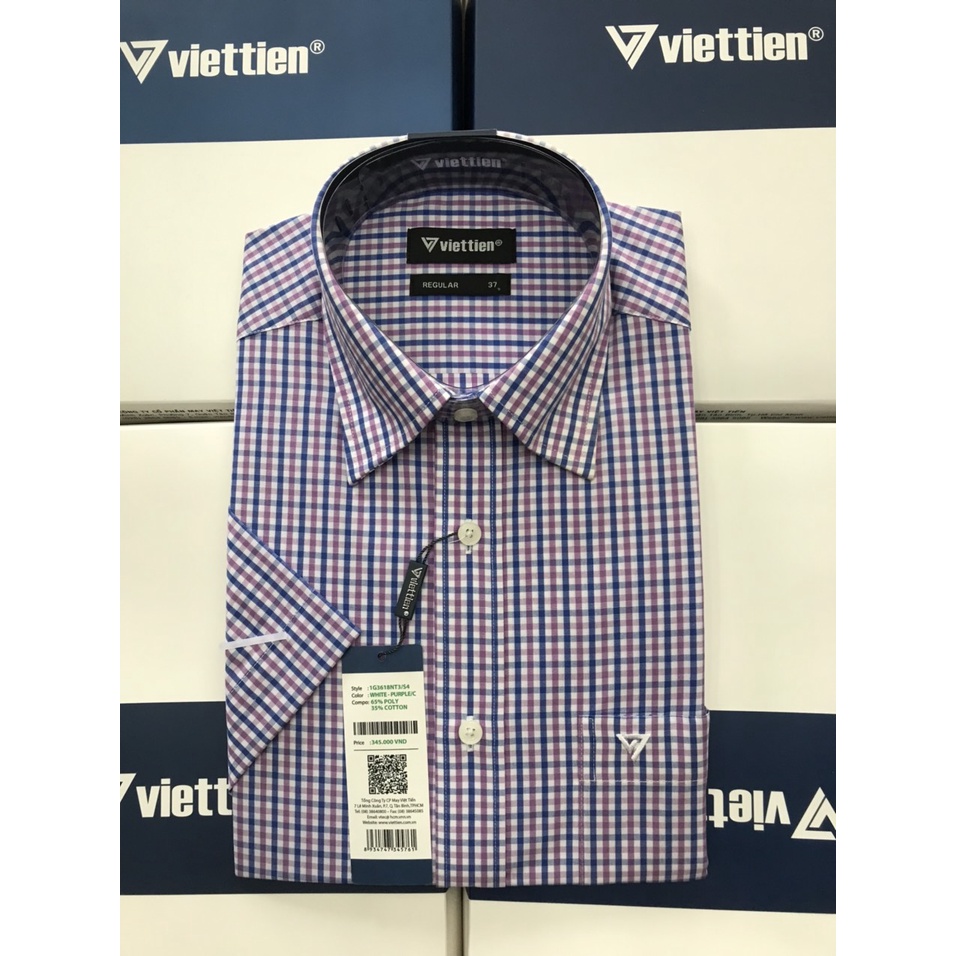 Áo sơ mi ngắn tay hiệu việt tiến giá mác | BigBuy360 - bigbuy360.vn