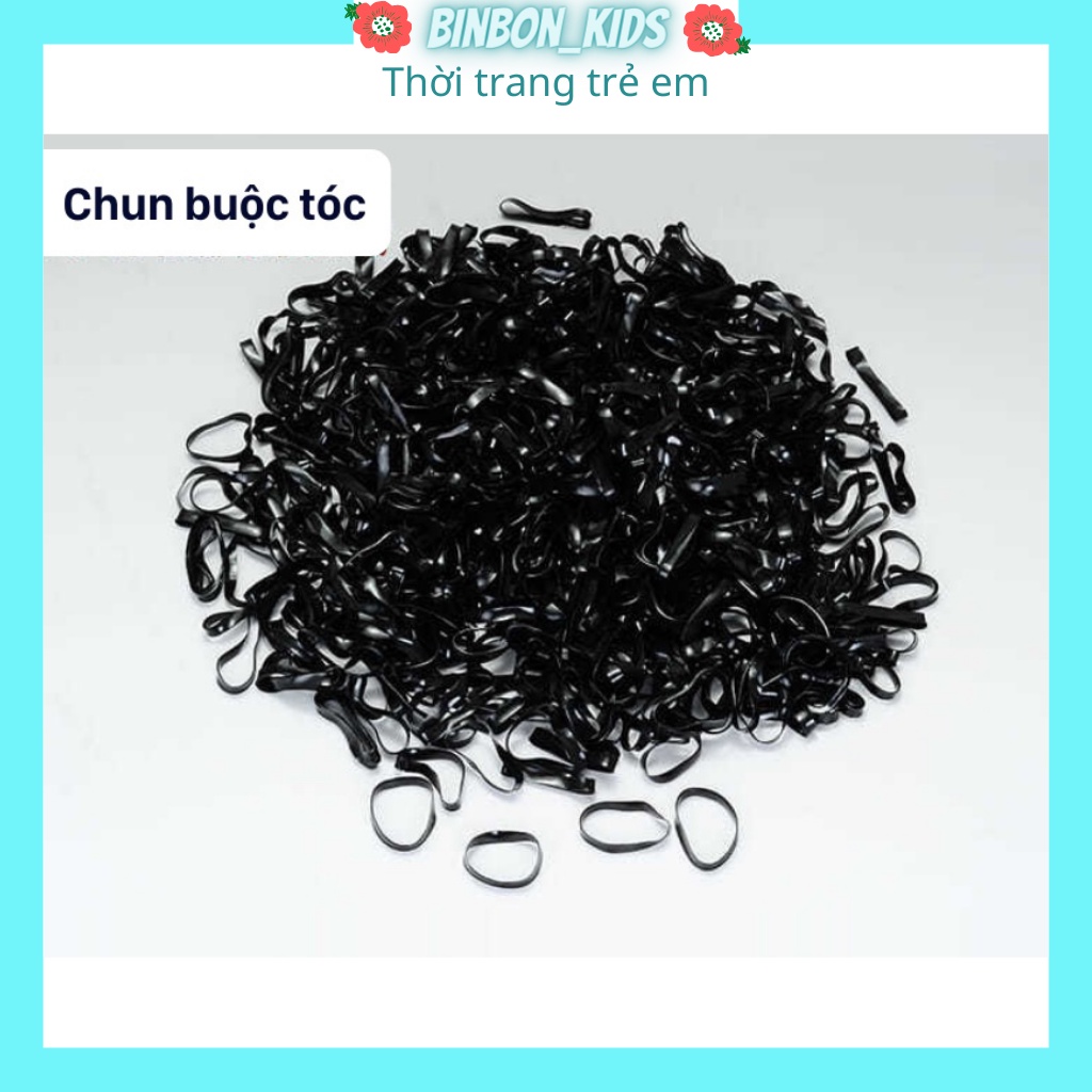 Chun buộc tóc cho bé gái BINBON KIDS, chun buộc tóc bé gái hàn quốc cho bé nhiều màu cute 130 Chiếc 1 gói