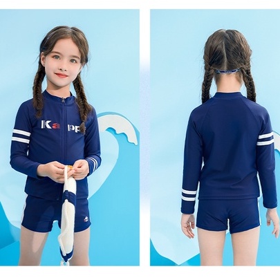Kappa Bộ Đồ Bơi Dài Tay Chống Nắng Phong Cách Kappa Cho Bé Gái