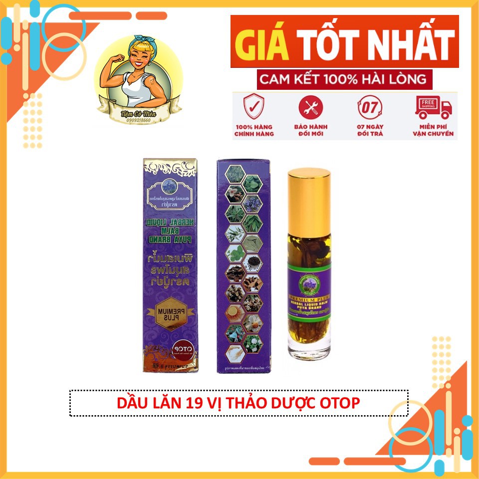 [Mã COSDAY giảm 8% đơn 150K] Dầu Lăn 19 Vị Thảo Dược Premium Plus Herbal Liquid Balm Brand - Nội Địa Thái Lan