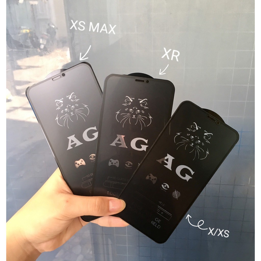 KÍNH CƯỜNG LỰC IPHONE X/XS/11 Pro - CHỐNG VÂN TAY - NHÁM -full màn AG