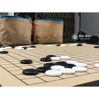 [Combo cờ vây CV23] - Bàn da PU 2 mặt + Quân cờ sứ 1 mặt