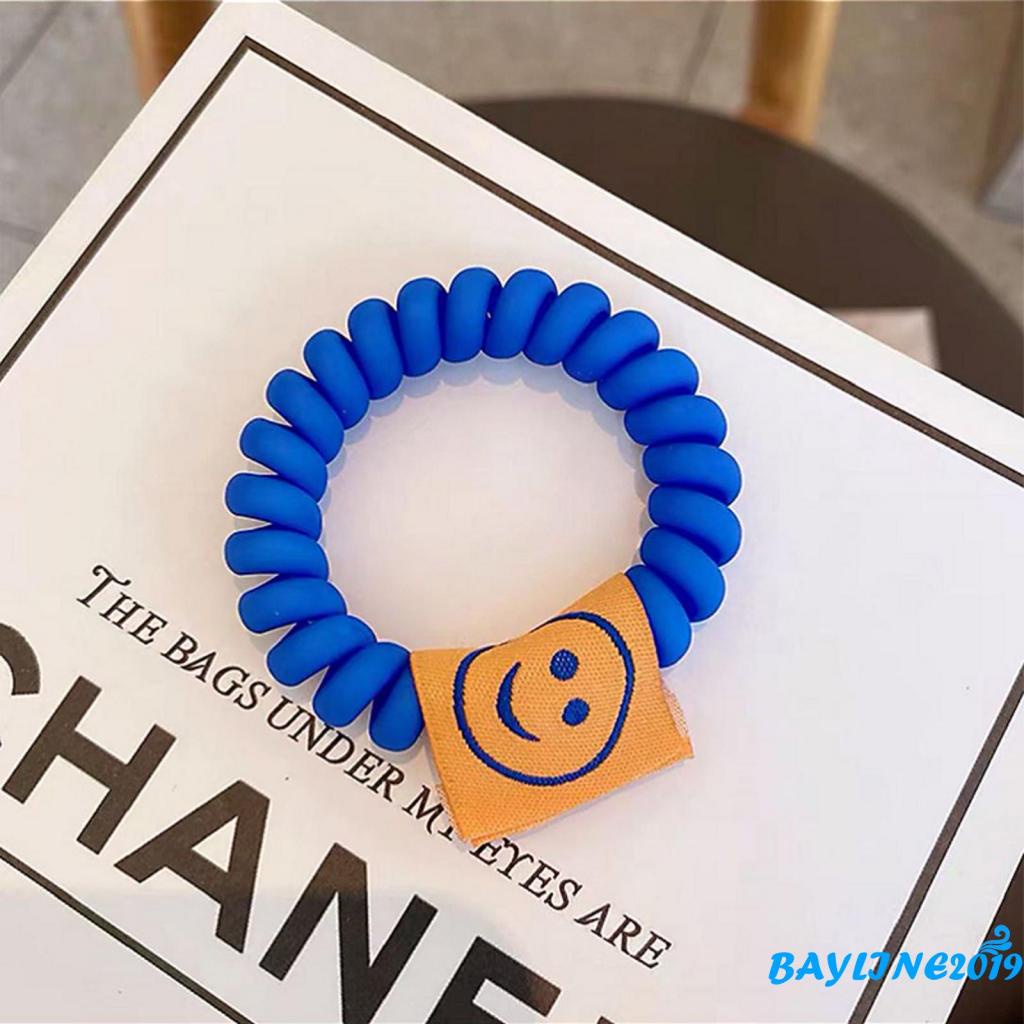 Dây buộc tóc co giãn hình mặt cười màu sắc ngọt ngào thời trang cho nữ