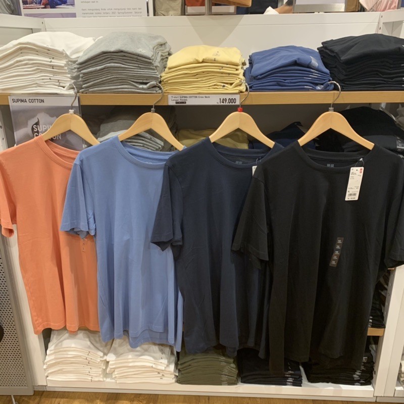 Áo Thun Cotton In Chữ Supima Uniqlo Cá Tính Cho Nam