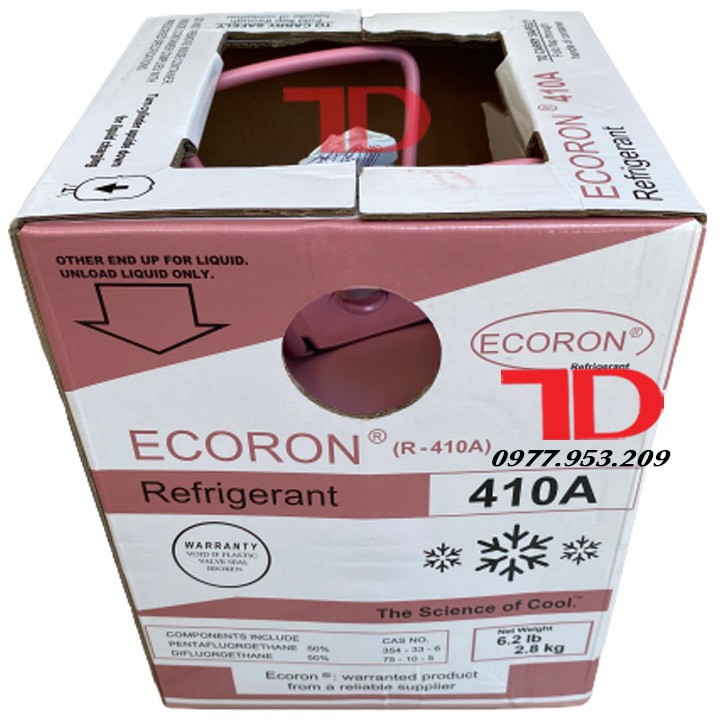 Gas lạnh điều hòa R410 ẤN ĐỘ 2.8KG ECORON, môi chất lạnh R410