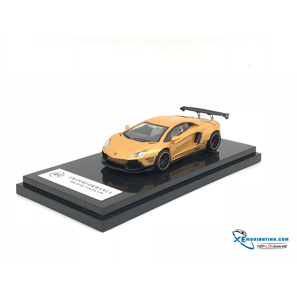 Xe Mô Hình Lamborghini Aventador LB 1.0 Limited Edition 699 1:64 JEC (Vàng)