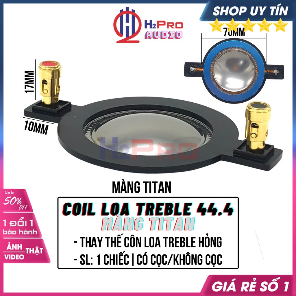 Côn Loa Treble 450, Coil Loa Treble 44.4, Mâm Coil 70Mm, Màng Titan Bạc (1 Chiếc), Thay Thế Côn Tép Titan-H2Pro Audio