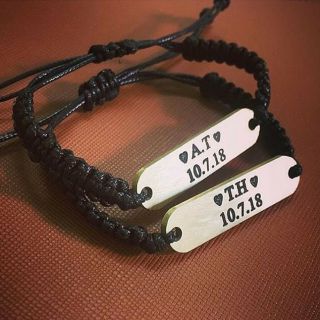 Vòng Tay Handmade Khắc Tên Kim Loại
