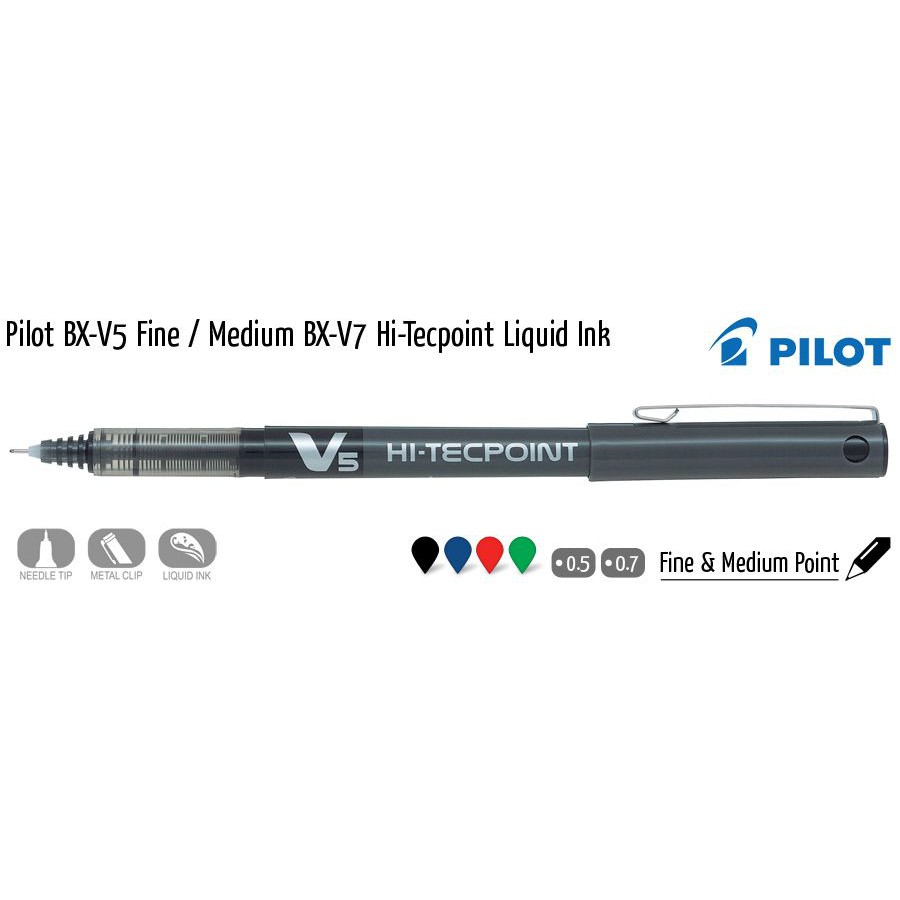 Bút mực gel Pilot Hi-tecpoint BX-V5, 0.5mm