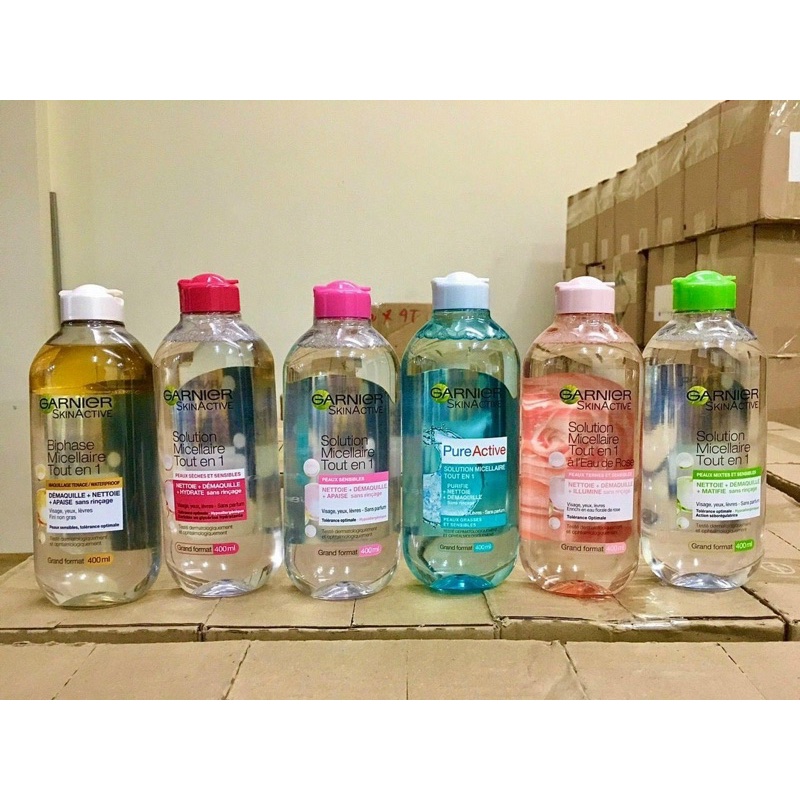 Nước tẩy trang GARNIER 400ml hàng Pháp đủ màu