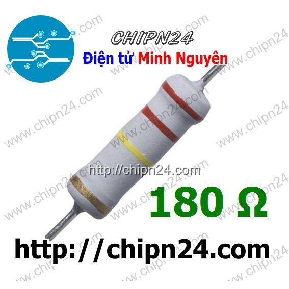 [5 CON] Điện Trở 180R 2W