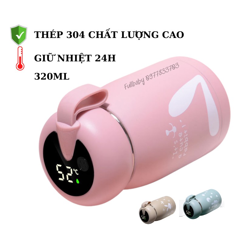 Bình Giữ Nhiệt Mini Cute Thông Minh Ruột Thép Không Gỉ Cao Cấp 320ml FBBBGN2