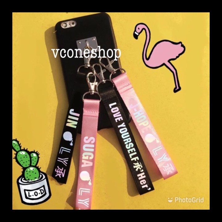 Strap nametag BANGTANBOYS WANNA ONE móc điện thoại phụ kiện nhiều nhóm nhạc thần tượng