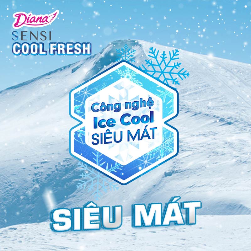 [TẶNG KÈM 4M] Bộ 4 gói Băng vệ sinh Diana SenSi Cool Fresh siêu mỏng cánh gói 20 miếng GÓI TIẾT KIỆM