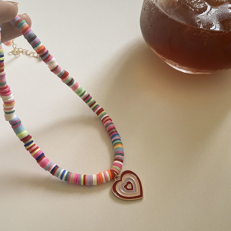 Vòng cổ Mặt Trái Tim Nhiều Màu Sắc 2022