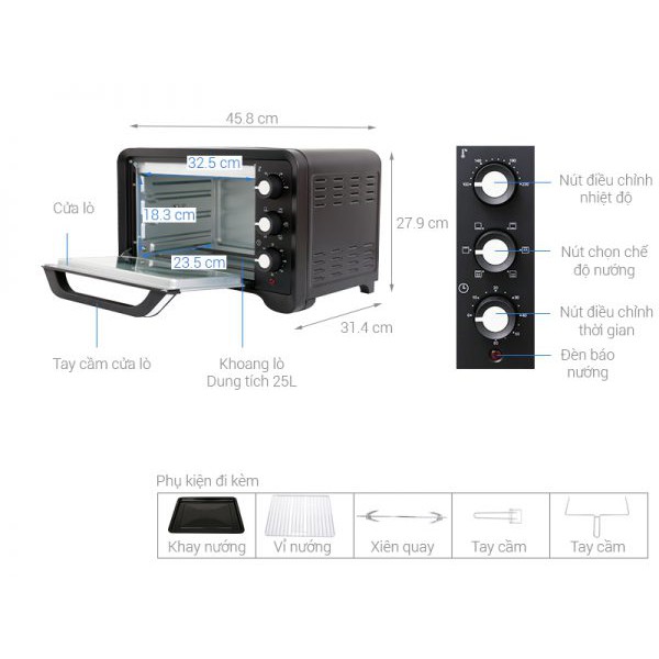 LÒ NƯỚNG SANAKY VH-259S2D 💝FREESHIP💝 Giảm 10K Khi Nhập Lò Nướng SANAKY Chính hãng