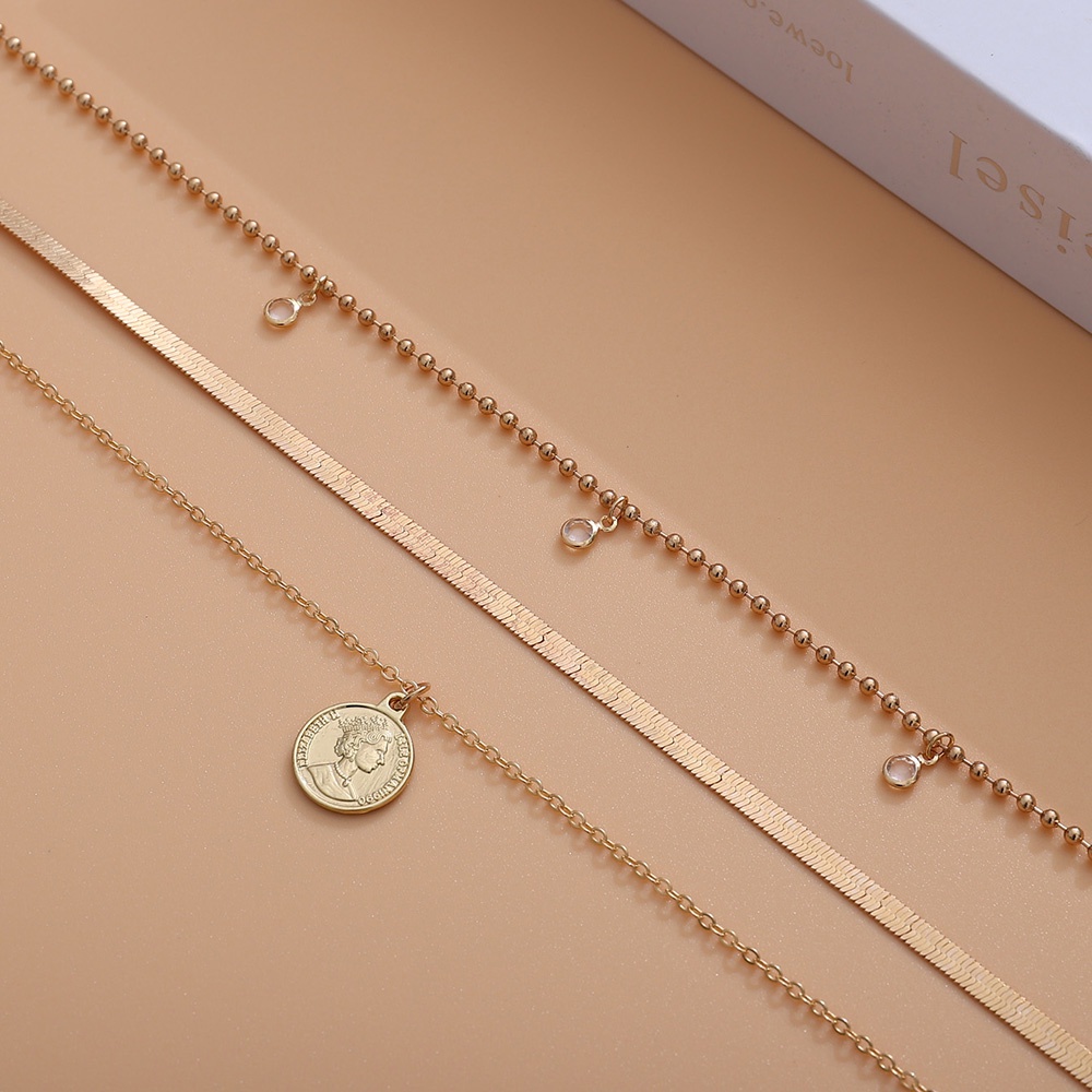 Dây Chuyền Nhiều Lớp Hình Chìa Khóa Trái Tim Màu Sắc Đơn Giản Thời Trang