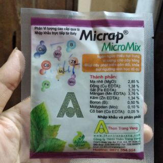 Micrap MicroMix là Trung - Vi lượng phức hợp cân đối, cần thiết cho phát triển của hoa hồng, cây cảnh