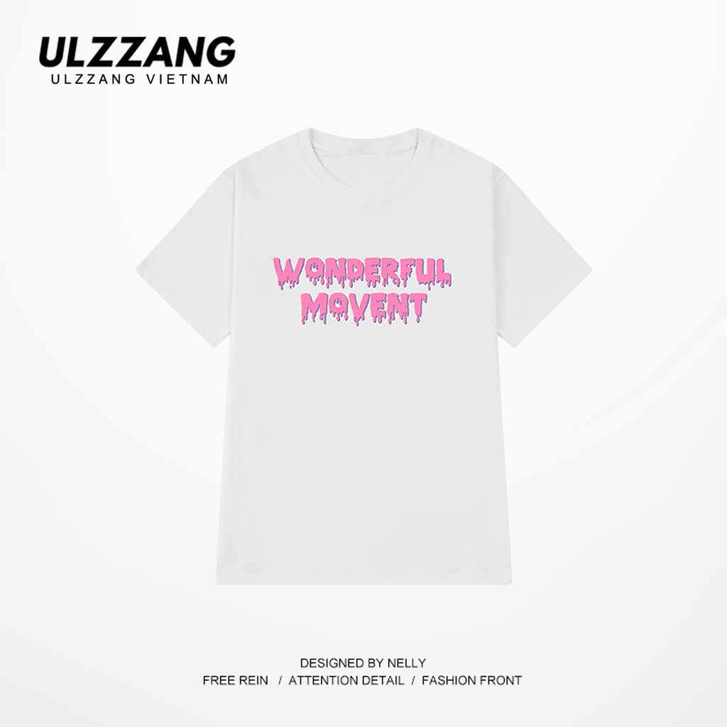 Áo thun nữ ulzz ulzzang tay lỡ form dáng rộng wonderful movent