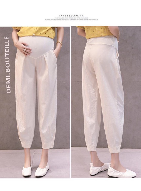 quần lửng bầu vải đũi mềm đẹp dáng baggy hợp thời trang hàng quảng châu cao cấp big size ✅sẵn hàng ✅
