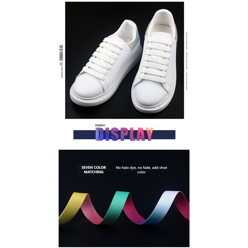 Dây Giày Màu Sắc Cầu Vồng Kiểu Cổ Điển 100/120/140 6 Màu Lựa Chọn