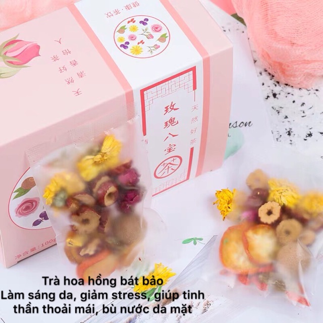 Trà hoa hồng bát bảo 10 gói 100gr | BigBuy360 - bigbuy360.vn