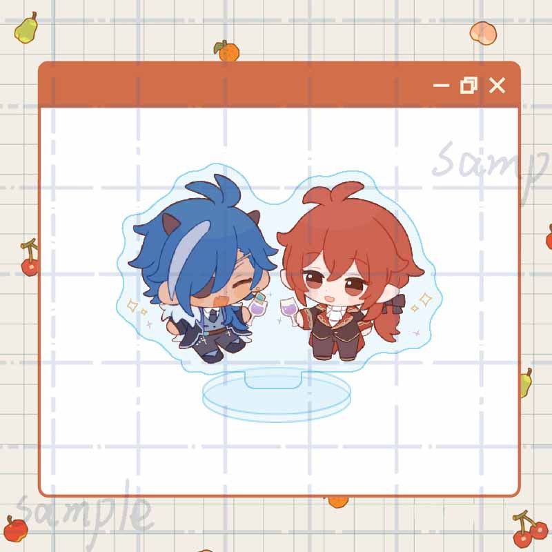 (CHIBI COUPLE) Standee Genshin Impact tượng acrylic standee game mica chibi trang trí trưng bày