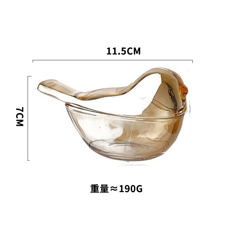 Hộp Kính Để Bàn Đựng Trang Sức Hình Chú Chim Màu Hổ Phách Phong Cách Retro