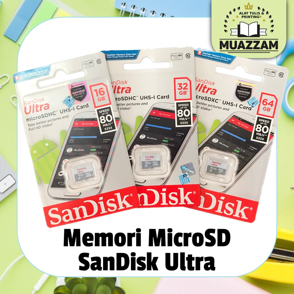 Thẻ Nhớ Sandisk Ultra Microsd 16gb 32gb 64gb