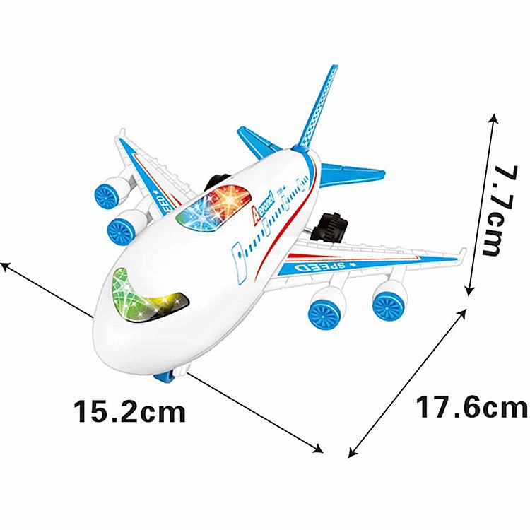 Máy Bay Nhạc Đèn Chạy Đà Cho Bé Bằng Nhựa Cao Cấp