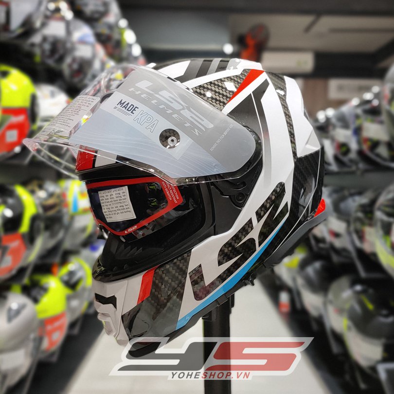 MŨ BẢO HIỂM LS2 FF800 RACER - FULLFACE 2 KÍNH - Tặng kèm Pinlock 750k