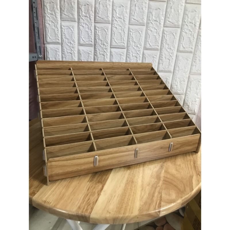 Khay đựng màn hình điện thoại bằng gỗ tiện dụng chất lượng cao 24 ngăn và 48 ngăn