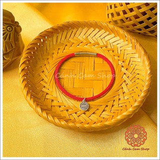 [KHÓA TRẮNG]  Vòng Tay Chỉ Đỏ Mix Charm Chữ Hỷ