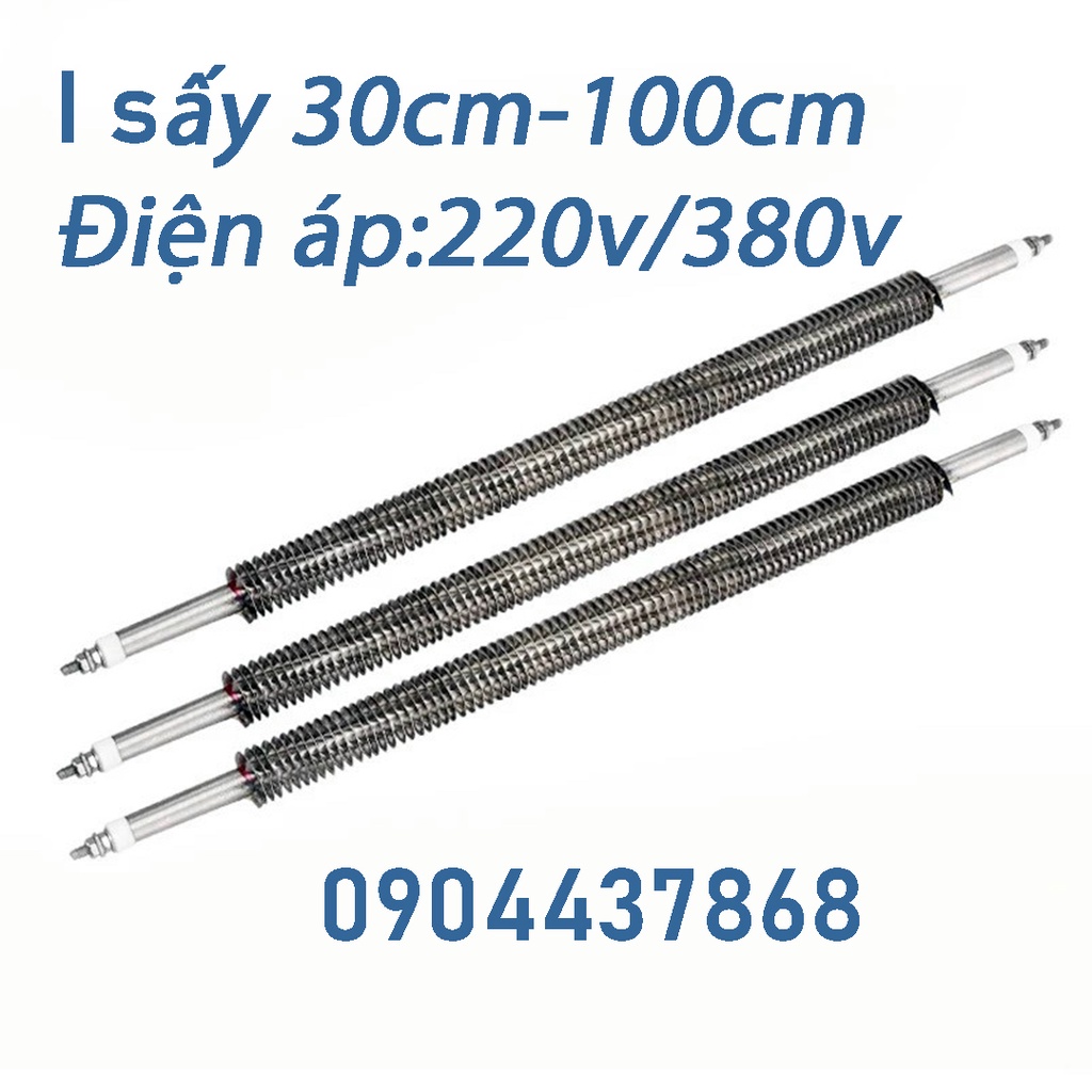 Thanh nhiệt sấy khô chữ I có cánh tản nhiệt điện áp 220V dùng cho lò sấy bánh mì, sấy hoa quả nông sản