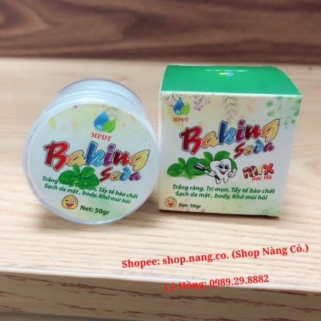 [100% Chính Hãng] Baking soda mix Bạc Hà - Làm Trắng răng, Thơm miệng, Khử mụn, Mịn da, Khử mùi, Tẩy da chết hiệu quả | BigBuy360 - bigbuy360.vn