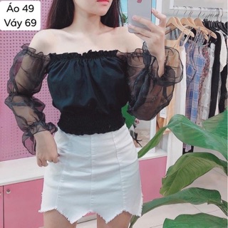 Chân váy kaki răng cưa