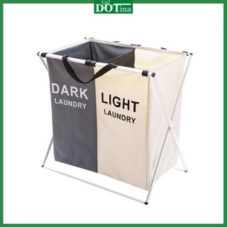 Giỏ đựng quần áo, giỏ đựng đồ DOTINA, Thiết kế khung nhôm chống nước có chia ngăn